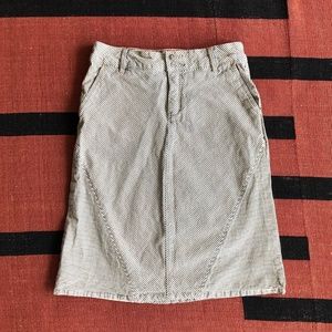 Pilcro and the Letterpress pinstripe denim skirt